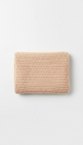 Peach blush knit baby blanket