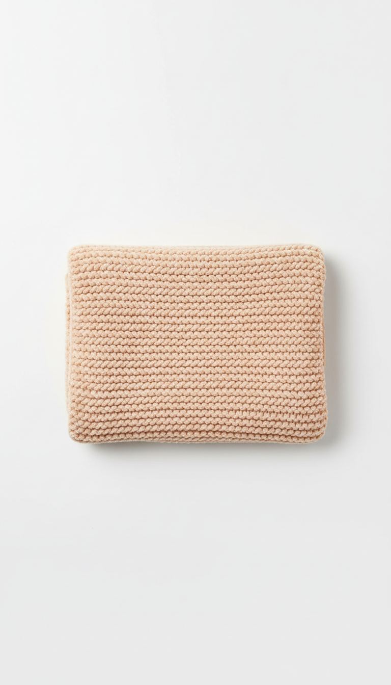 Peach blush knit baby blanket