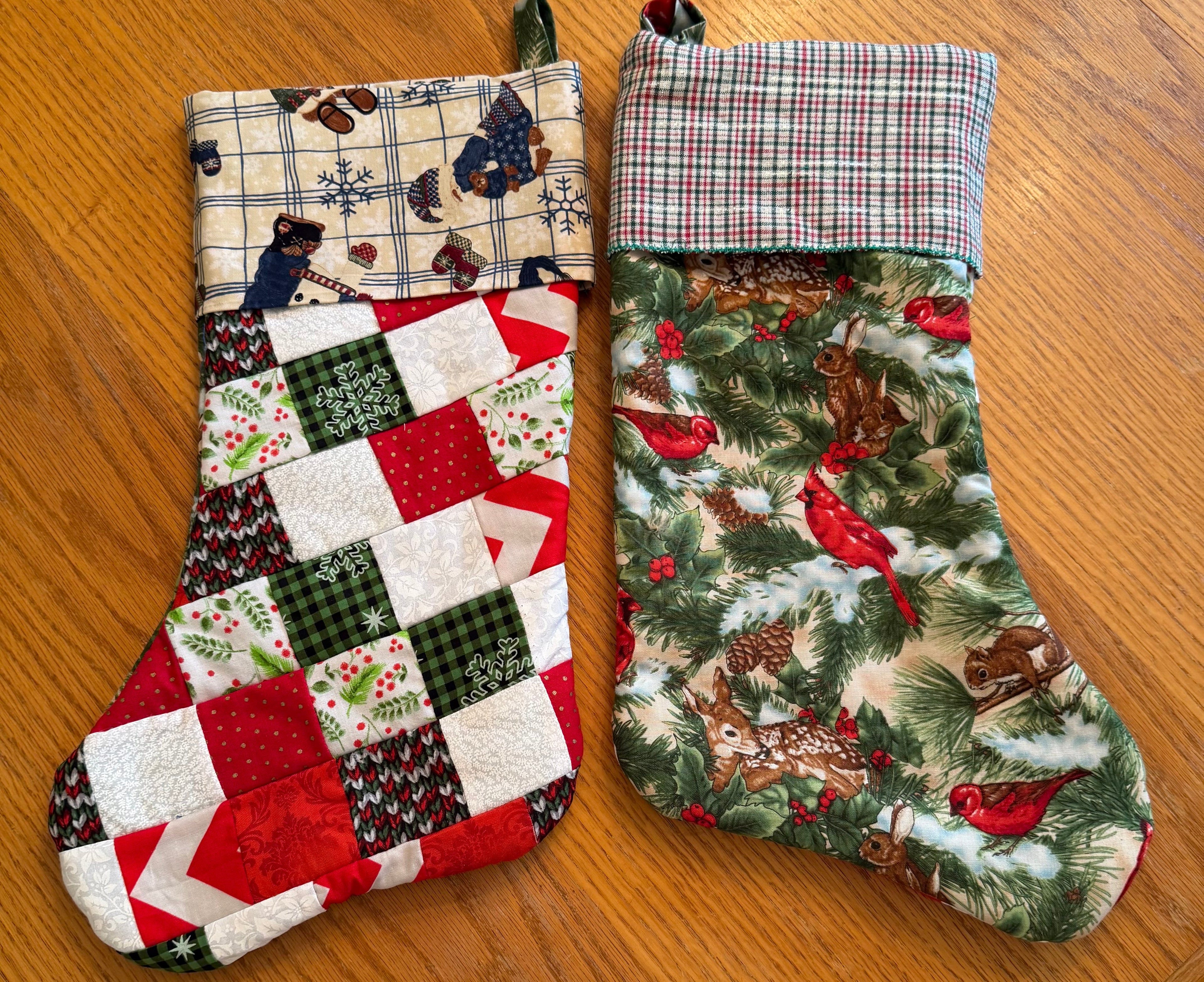 Quilted Christmas stockings