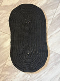 Black Oval Rug