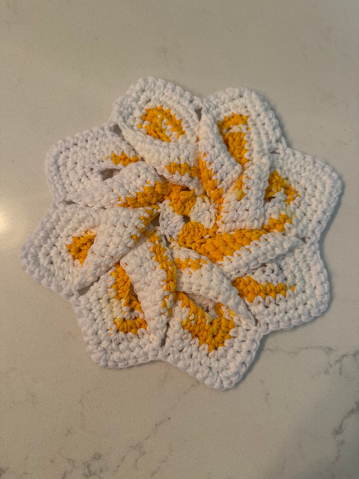 Vintage yellow hotpad
