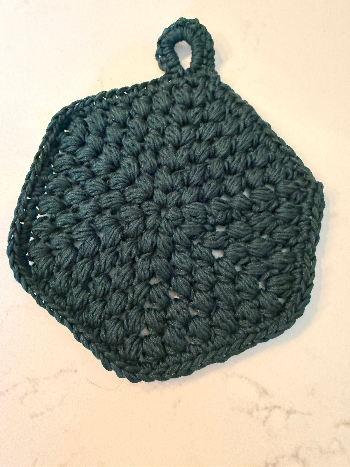 Dark green hot pad