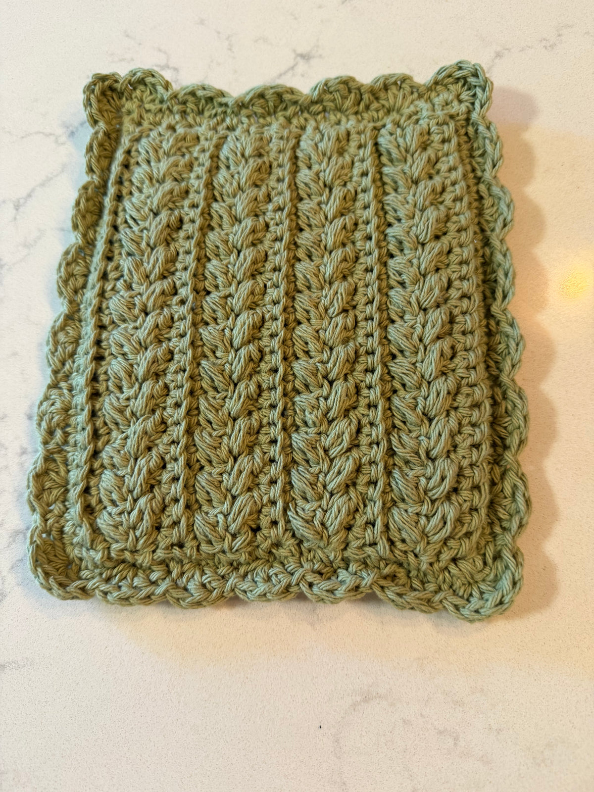Double thick sage hotpad