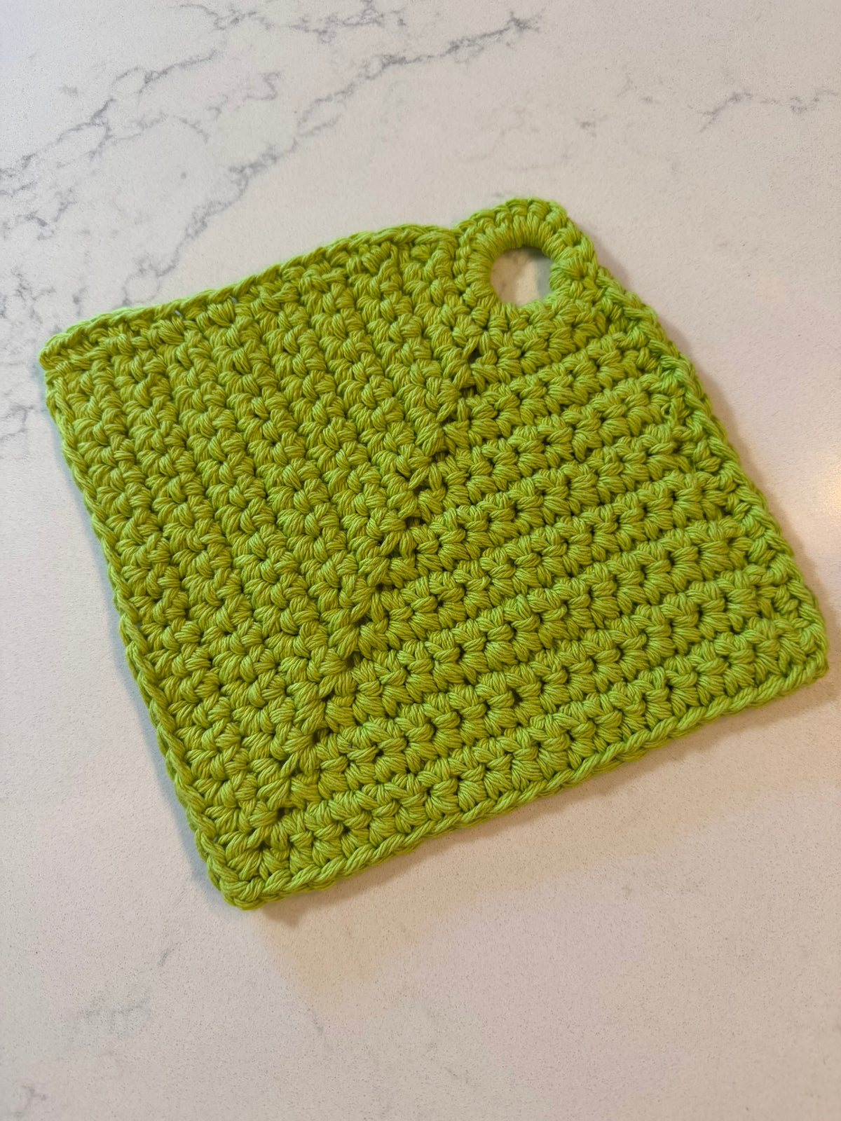 Bright green hotpad